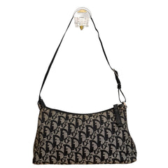 CHRISTIAN DIOR Black Trotter Canvas Shoulder Pochette Dior