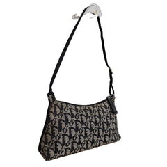CHRISTIAN DIOR Black Trotter Canvas Shoulder Pochette Dior