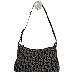 CHRISTIAN DIOR Black Trotter Canvas Shoulder Pochette Dior