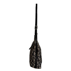 CHRISTIAN DIOR Black Trotter Canvas Shoulder Pochette Dior