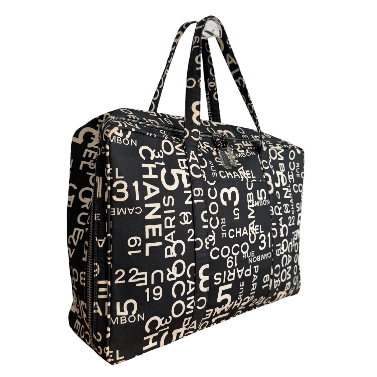 CHANEL 31 RUE CAMBON ボストンバッグ　ノベルティ CHANEL Black/White Canvas 31 Rue Cambon Luggage Bag – Bag Envy