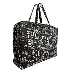CHANEL Black/White Canvas 31 Rue Cambon Luggage Bag Chanel