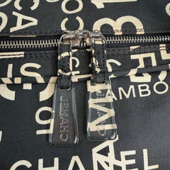 CHANEL Black/White Canvas 31 Rue Cambon Luggage Bag Chanel