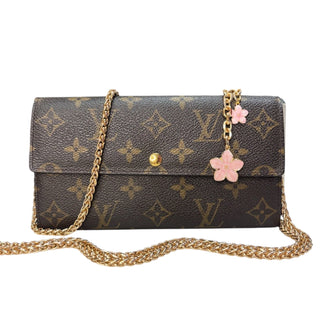 LOUIS VUITTON Monogram Sarah Wallet with Chain/Charm Louis Vuitton