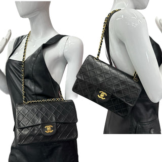 CHANEL Black Quilted Lambskin Small Classic Double Flap Bag Chanel