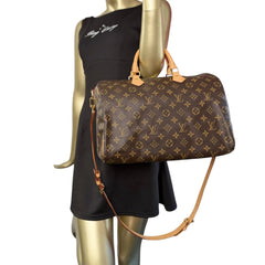 LOUIS VUITTON Monogram Speedy Bandouliere 35 with Strap Louis Vuitton