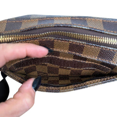 LOUIS VUITTON Damier Ebene Coated Canvas Geronimos Bag Louis Vuitton