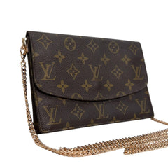 LOUIS VUITTON Monogram Pochette Rabat 20 Clutch with Chain Louis Vuitton