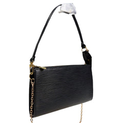 LOUIS VUITTON Black Epi Leather Pochette Accessoires Louis Vuitton