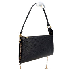 LOUIS VUITTON Black Epi Leather Pochette Accessoires Louis Vuitton