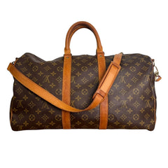 LOUIS VUITTON Monogram Bandouliere Keepall 45 with Strap Louis Vuitton