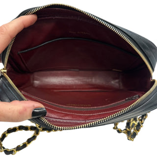 CHANEL Black Lambskin Camera Bag Chanel