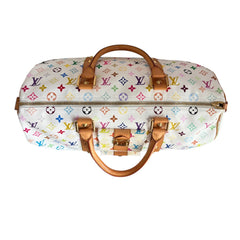 LOUIS VUITTON White Multicolor Monogram Keepall 45 Louis Vuitton