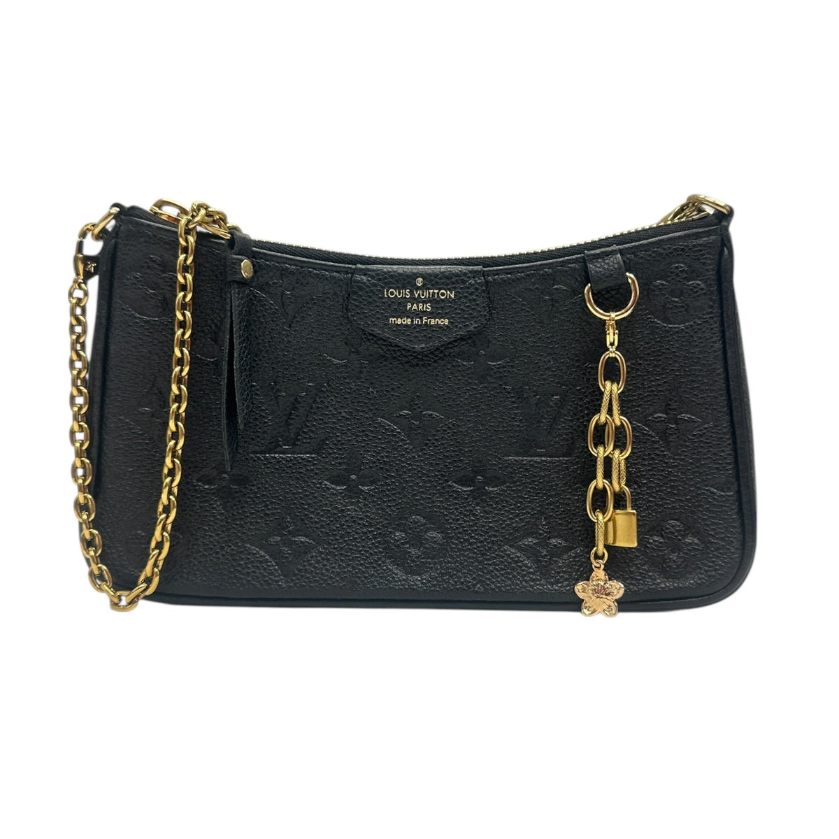 LOUIS VUITTON Black Empreinte Easy Pouch Chain Shoulder Bag Louis Vuitton