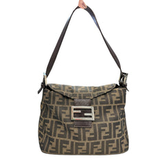 FENDI Zucca Canvas Mama Baguette Shoulder Bag Fendi