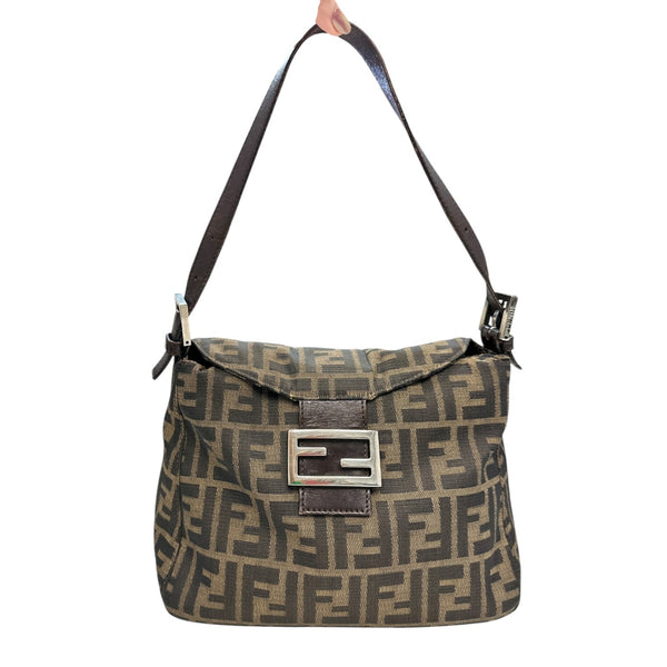 FENDI Zucca Canvas Mama Baguette Shoulder Bag Fendi