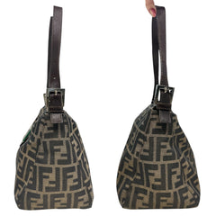 FENDI Zucca Canvas Mama Baguette Shoulder Bag Fendi