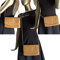 CHANEL Beige Caviar Timeless Clutch Chanel