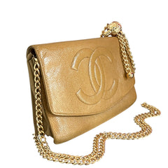 CHANEL Beige Caviar Timeless Clutch Chanel