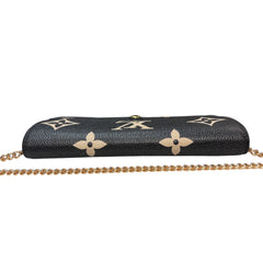 LOUIS VUITTON Leather Giant Empreinte Monogram Sarah Wallet with Chain Louis Vuitton