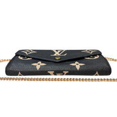 LOUIS VUITTON Leather Giant Empreinte Monogram Sarah Wallet with Chain Louis Vuitton