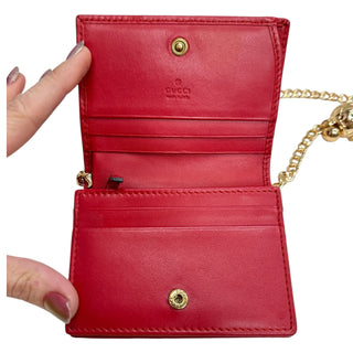 GUCCI GG Marmont Compact Wallet with Unbranded Adjustable Chain Gucci