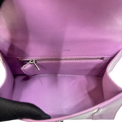 BALENCIAGA Lilac Shiny Box Calfskin Small Hourglass Top Handle Bag Gucci