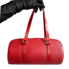 LOUIS VUITTON Red Epi Leather Soufflot Bag Louis Vuitton