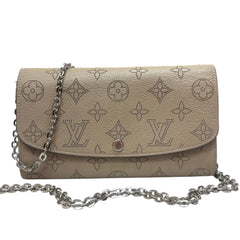 LOUIS VUITTON Tan Leather Mahina Wallet with Chain Louis Vuitton