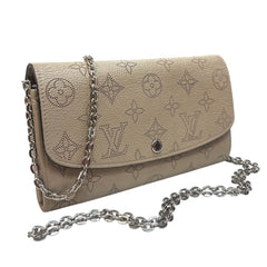 LOUIS VUITTON Tan Leather Mahina Wallet with Chain Louis Vuitton
