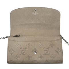 LOUIS VUITTON Tan Leather Mahina Wallet with Chain Louis Vuitton