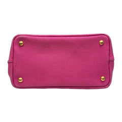 PRADA Pink Denim Canapa Tote Bag with Crossbody Strap Prada