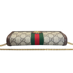 GUCCI GG Supreme Ophidia Coated Canvas Marmont Wallet with added Chain Gucci