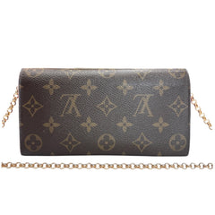 LOUIS VUITTON Flower Monogram Emilie Wallet with Chain Louis Vuitton