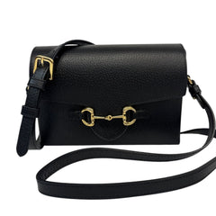 GUCCI Black Calfskin Horsebit 1955 Shoulder Bag Gucci