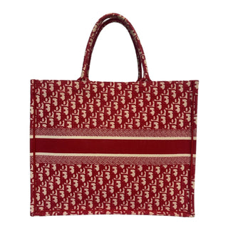 CHRISTIAN DIOR Red Oblique Large Book Tote Dior