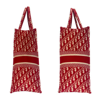 CHRISTIAN DIOR Red Oblique Large Book Tote Dior