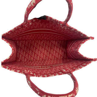 CHRISTIAN DIOR Red Oblique Large Book Tote Dior