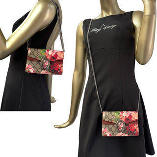 GUCCI GG Supreme Blooms Coated Canvas Super Mini Dionysus Chain Bag Gucci