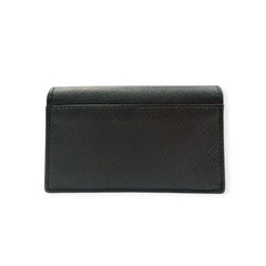 PRADA Black Saffiano Leather Card Wallet Prada