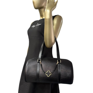 LOUIS VUITTON Black Epi Leather Soufflot Bag Louis Vuitton