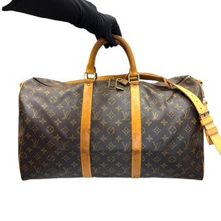 LOUIS VUITTON Monogram Bandouliere Keepall 50 Louis Vuitton