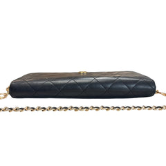 CHANEL Black Lambskin Quilted GHW Zip Wallet Chanel