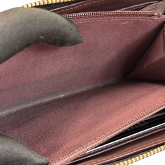 CHANEL Black Lambskin Quilted GHW Zip Wallet Chanel