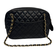 CHANEL Black Lambskin Camera Bag Chanel
