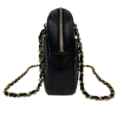 CHANEL Black Lambskin Camera Bag Chanel