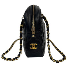 CHANEL Black Lambskin Camera Bag Chanel