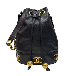 CHANEL Caviar Leather Tripple CC Bucket Bag Chanel