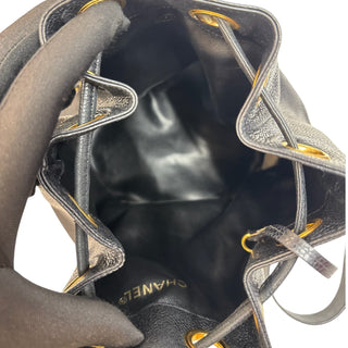 CHANEL Caviar Leather Tripple CC Bucket Bag Chanel