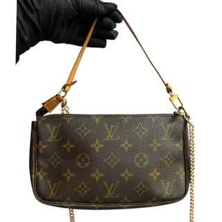 LOUIS VUITTON Monogram Coated Canvas Pochette Accessoires Louis Vuitton